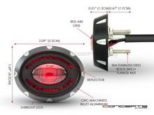 Load image into Gallery viewer, 2" Micro Oval CNC Machined Billet Aluminum LED Stop / Tail Light