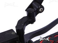 Load image into Gallery viewer, Black CNC Machined Billet Aluminum Mirror Risers / Extenders - 2 x RH M10 Thread