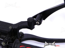 Load image into Gallery viewer, Black CNC Machined Billet Aluminum Mirror Risers / Extenders - 2 x RH M10 Thread