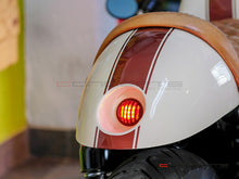 Load image into Gallery viewer, 1.65" Matte Black Mini Flush Mount CNC Billet Alum Prison Grill LED Stop / Tail Light