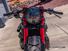 Load image into Gallery viewer, 7" Matte Black + Contrast Cut Metal LED Integrated Headlight + Anarchy Grill Cover