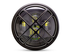 Load image into Gallery viewer, 7" Matte Black + Contrast Multi Projector LED Headlight + Titan Grill Cover