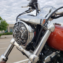 Load image into Gallery viewer, 5.75" CNC Aluminum Headlight Guard Cover (Various Styles)