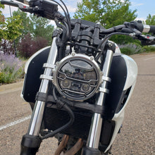 Load image into Gallery viewer, 5.75" CNC Aluminum Headlight Guard Cover (Various Styles)