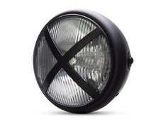 Load image into Gallery viewer, 7" Matte Black Halogen Headlight + X-Rally Grill Cover