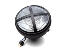 Load image into Gallery viewer, 7" Matte Black Halogen Headlight + X-Rally Grill Cover