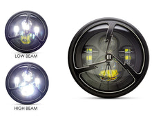 Load image into Gallery viewer, 7" Multi Projector LED Headlight + Tri-Bolt Grill Cover