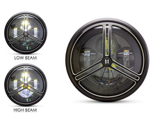 Load image into Gallery viewer, 7" Multi Projector LED Headlight + Tri-Pro Grill Cover