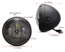 Load image into Gallery viewer, 7" Multi Projector LED Headlight + Tri-Pro Grill Cover