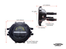 Load image into Gallery viewer, 5.75" Billet Aluminum LED Headlight Kit - Black