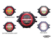 Load image into Gallery viewer, 5.75" Billet Aluminum LED Headlight Kit - Black