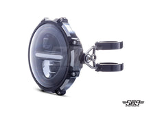 Load image into Gallery viewer, 5.75" Billet Aluminum LED Headlight Kit - Black/Contrast