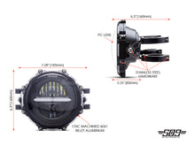 Load image into Gallery viewer, 5.75" Billet Aluminum LED Headlight Kit - Black/Contrast