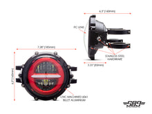 Load image into Gallery viewer, 5.75" Billet Aluminum LED Headlight Kit - Black/Contrast