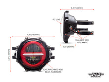 Load image into Gallery viewer, 5.75" Billet Aluminum LED Headlight Kit - Black/Contrast