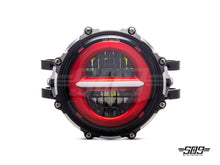 Load image into Gallery viewer, 5.75" Billet Aluminum LED Headlight Kit - Black/Contrast