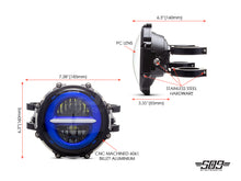 Load image into Gallery viewer, 5.75" Billet Aluminum LED Headlight Kit - Black/Contrast