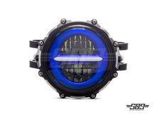Load image into Gallery viewer, 5.75" Billet Aluminum LED Headlight Kit - Black/Contrast
