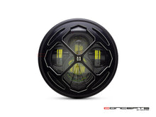 Load image into Gallery viewer, 7&quot; Matte Black + Contrast Multi Projector LED Headlight + Rukis Grill Cover
