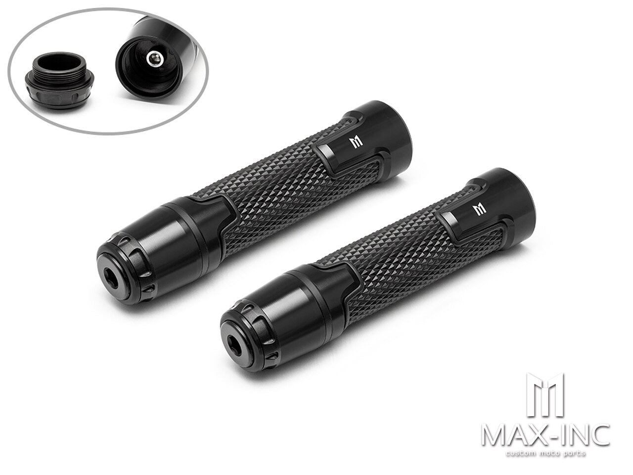 Sportz Anodized CNC Machined Aluminum/Rubber Hand Grips+Bar Ends