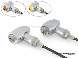 MAX LADZ Black CNC Machined Alum Mini LED Indicators / Turn Signals + Running Lights