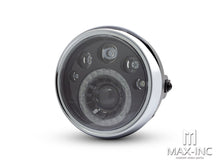 Load image into Gallery viewer, 7&quot; Black &amp; Chrome Universal Multi Projector LED Headlight with Halo Ring - Emarked
