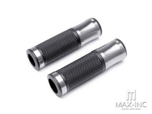 Load image into Gallery viewer, Retro Anodized CNC Machined Aluminum / Rubber Hand Grips - 7/8&quot; (22mm)
