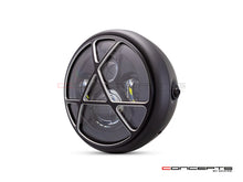 Load image into Gallery viewer, 7&quot; Matte Black + Contrast Multi Projector LED Headlight + Anarchy Grill Cover
