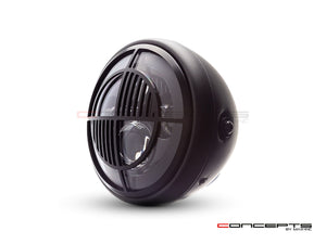 7" Matte Black Multi Projector LED Headlight + Beemer Grill Cover