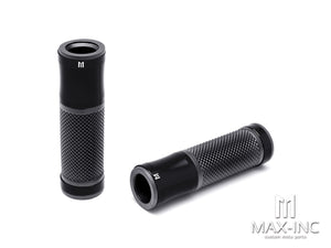 Retro Anodized CNC Machined Aluminum / Rubber Hand Grips - 7/8" (22mm)