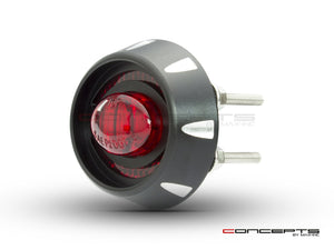 2" Micro Oval CNC Machined Billet Aluminum LED Stop / Tail Light