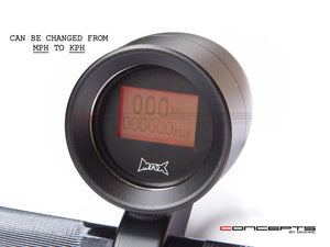 Matte Black Handlebar Mount GPS Digital Speedometer MPH / KPH - Fits 7/8" (22mm) Bars