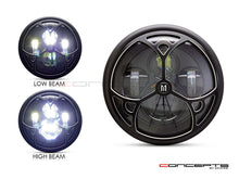 Load image into Gallery viewer, 7&quot; Multi Projector LED Headlight + Tri-Deco Grill Cover
