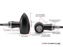 Load image into Gallery viewer, MAX LADZ Black CNC Machined Alum Mini LED Indicators / Turn Signals + Running Lights
