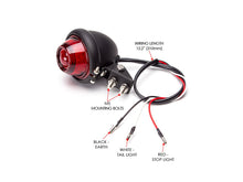 Load image into Gallery viewer, Mini Bates Style LED Stop / Tail Light - Red Lens

