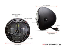 Load image into Gallery viewer, 7&quot; Multi Projector LED Headlight + Tri-Deco Grill Cover
