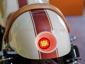 1.65" Matte Black Mini Flush Mount CNC Billet Alum Prison Grill LED Stop / Tail Light