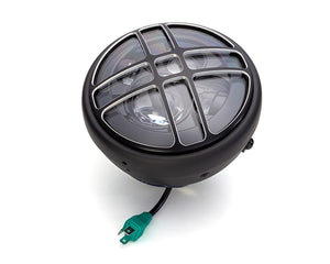 7" Matte Black + Contrast Multi Projector LED Headlight + Titan Grill Cover
