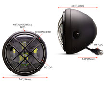 Load image into Gallery viewer, 7&quot; Matte Black + Contrast Multi Projector LED Headlight + Titan Grill Cover
